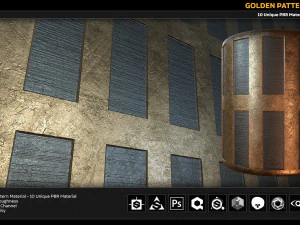 10 pbr golden pattern material CG Textures