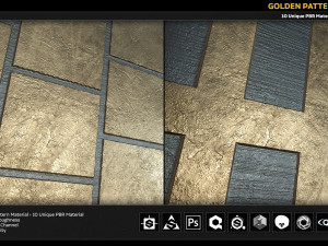 10 pbr golden pattern material CG Textures