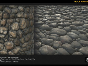 pbr rock material stylized CG Textures