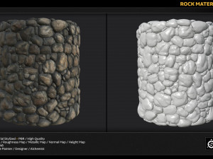 pbr rock material stylized CG 텍스쳐