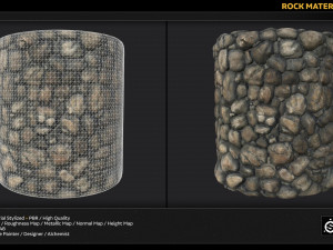 pbr rock material stylized CG 텍스쳐