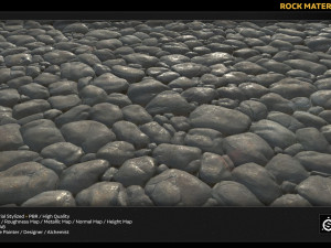 pbr rock material stylized CG 텍스쳐