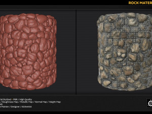 pbr rock material stylized CG 텍스쳐