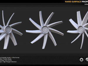 hard surface propeller model 3D Model