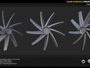 hard surface propeller model 3Dモデル