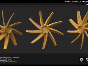 hard surface propeller model 3Dモデル