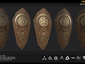 paladin shield 3D मॉडल