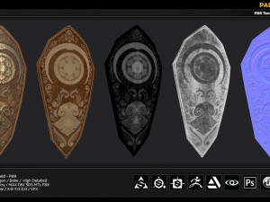 paladin shield 3D मॉडल