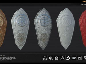 paladin shield 3D मॉडल