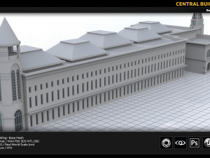 central building Modello 3D