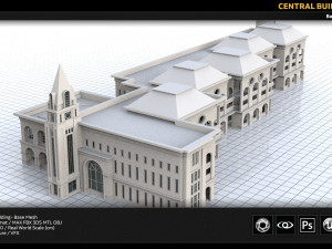central building Modello 3D