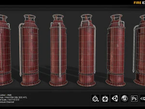 Estintore Modello 3D