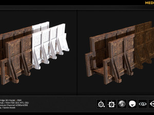 medieval bridge pbr Modelo 3D