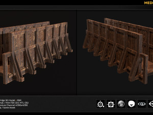 medieval bridge pbr Modelo 3D