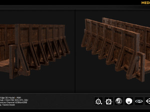medieval bridge pbr Modelo 3D