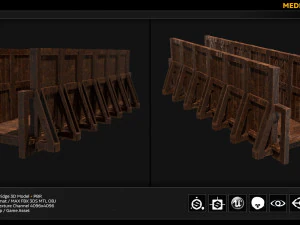 medieval bridge pbr 3D Model