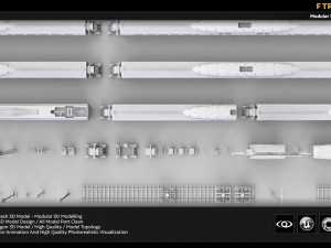 f train kitbash 3D-Modell