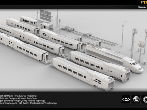 f train kitbash 3D-Modell