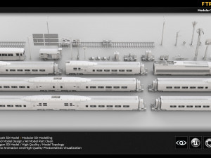 f train kitbash 3D-Modell