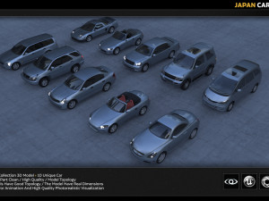 japan car collection 3D Model