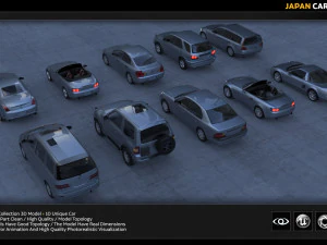 japan car collection 3D Model