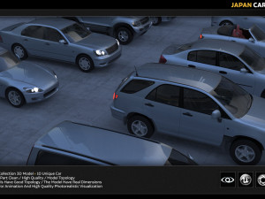 japan car collection 3D Model