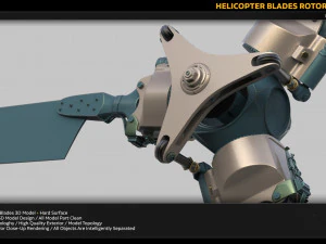 łopaty helikoptera Model 3D