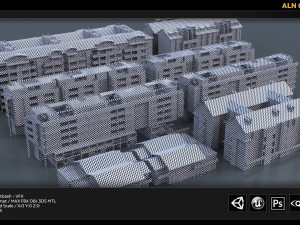 aln city kitbash Modèle 3D