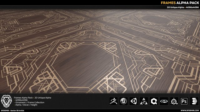 frames alpha map collection CG Textures .c4d .max .obj .3ds .fbx .stl .blend 