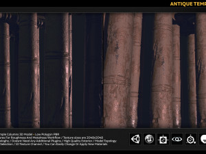 antique temple columns 3Dモデル