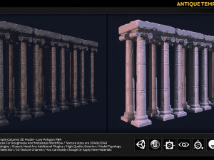 antique temple columns Modelo 3D