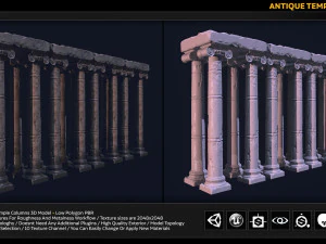 colunas de templo antigo Modelo 3D