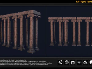 colunas de templo antigo Modelo 3D