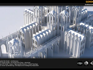 catedral de gondor Modelo 3D