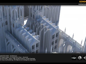 catedral de gondor Modelo 3D