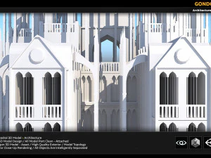 catedral de gondor Modelo 3D