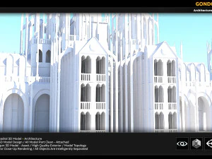 catedral de gondor Modelo 3D