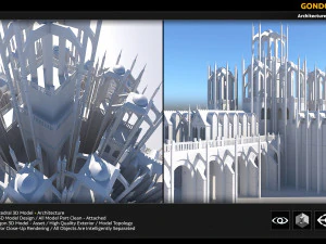 catedral de gondor Modelo 3D