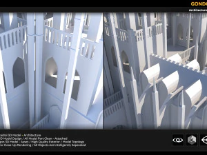 catedral de gondor Modelo 3D