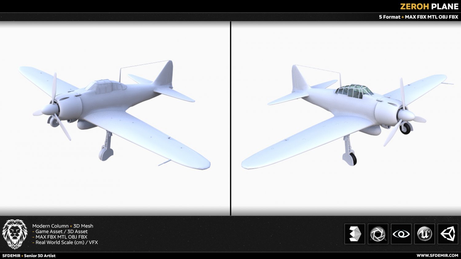 Zeroh Plane 3d Model In Sailplane 3dexport