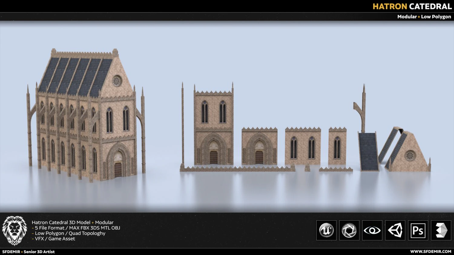 hatron catedral 3D Model .c4d .max .obj .3ds .fbx .stl .blend 