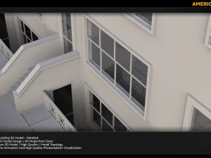 Amerikaans gebouw 3D Model