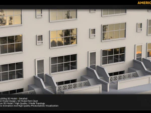 Amerikaans gebouw 3D Model