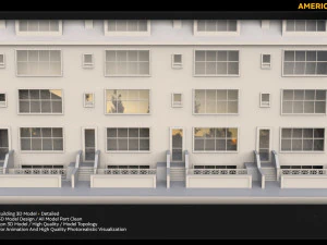 Amerikaans gebouw 3D Model