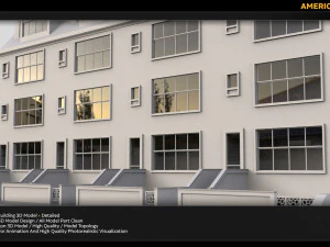 Amerikaans gebouw 3D Model