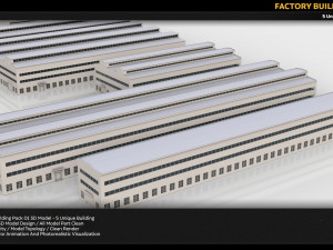 factory building kitbash 3Dモデル