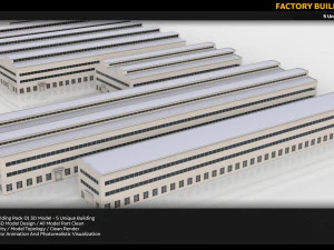 kitbash de constru&ccedil;&atilde;o de f&aacute;brica Modelo 3D