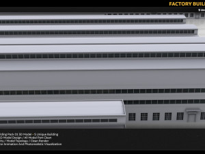 factory building kitbash 3D Model
