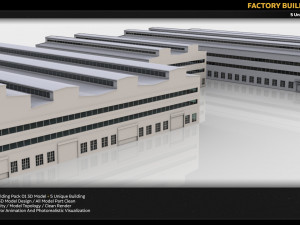 factory building kitbash 3D Model