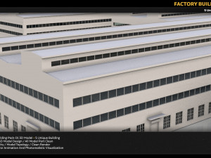 factory building kitbash 3D Model